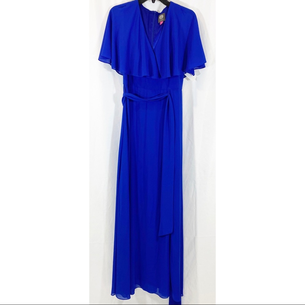 Vince Camuto V-Neck Faux Wrap Maxi Dress - Picture 4 of 12